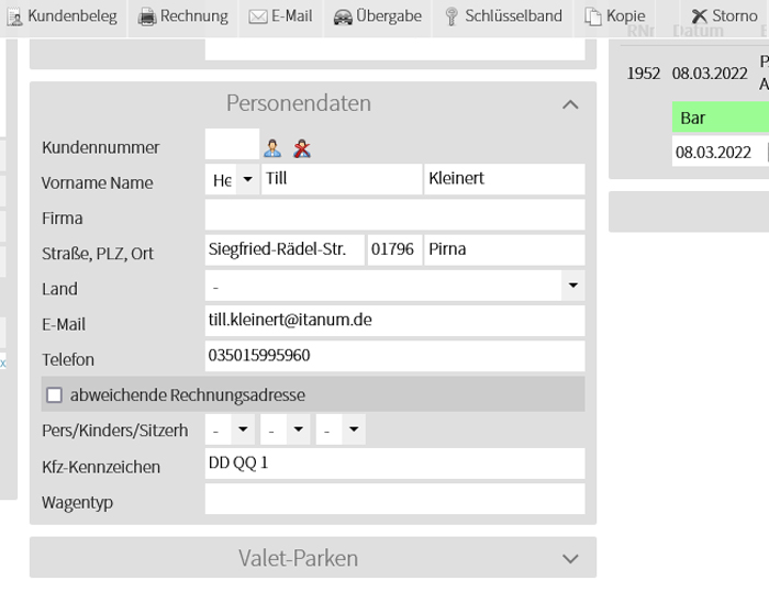 PARKmax® - Buchungsdetails