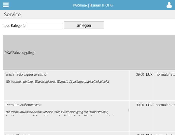 PARKmax® - Serviceleistungen